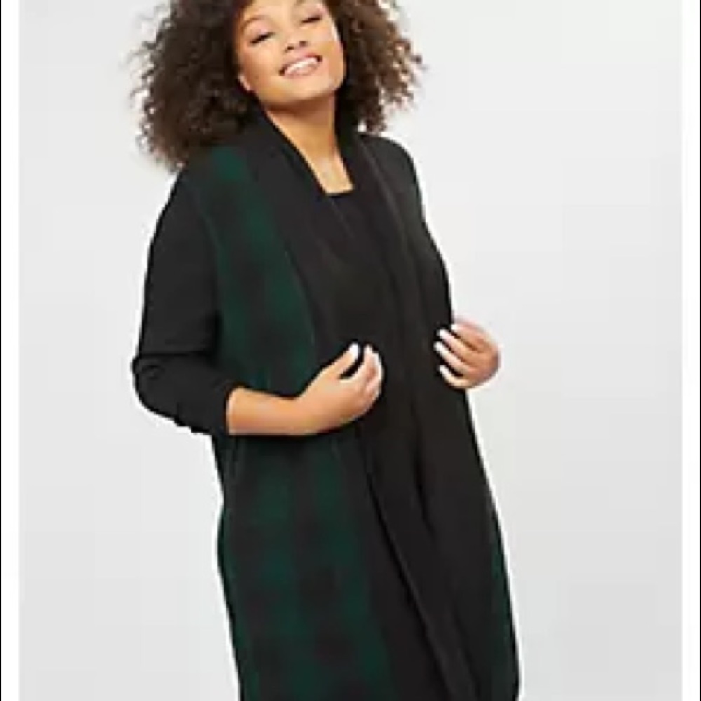 Dark green and black sweater vest